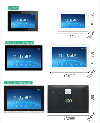 ANJIELO Tuya WiFi 5-in-1 Fingerprint Unlocking Video Intercom System, Suitable For Homes, With 1080P HD Security Protection