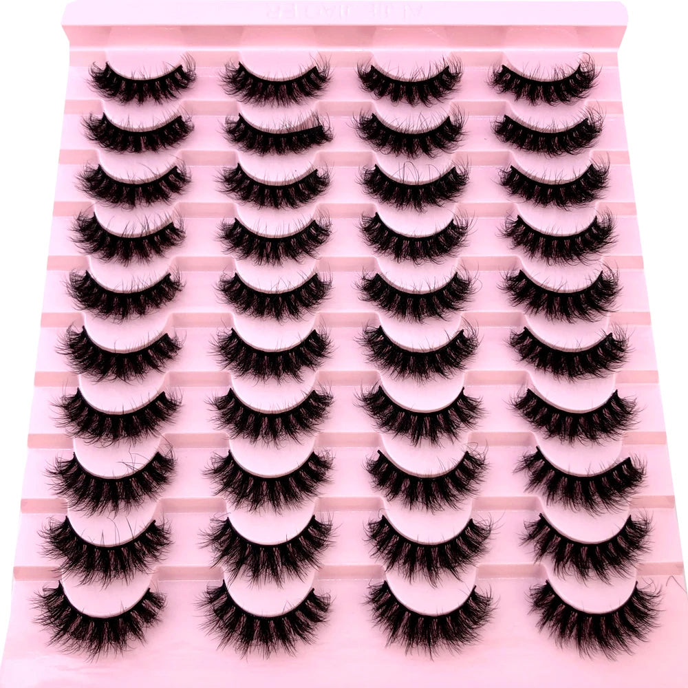 16 Pairs 3D Mink Lashes Natural False Eyelashes Dramatic Volume Fake Lashes Makeup Eyelash Extension Silk Eyelashes
