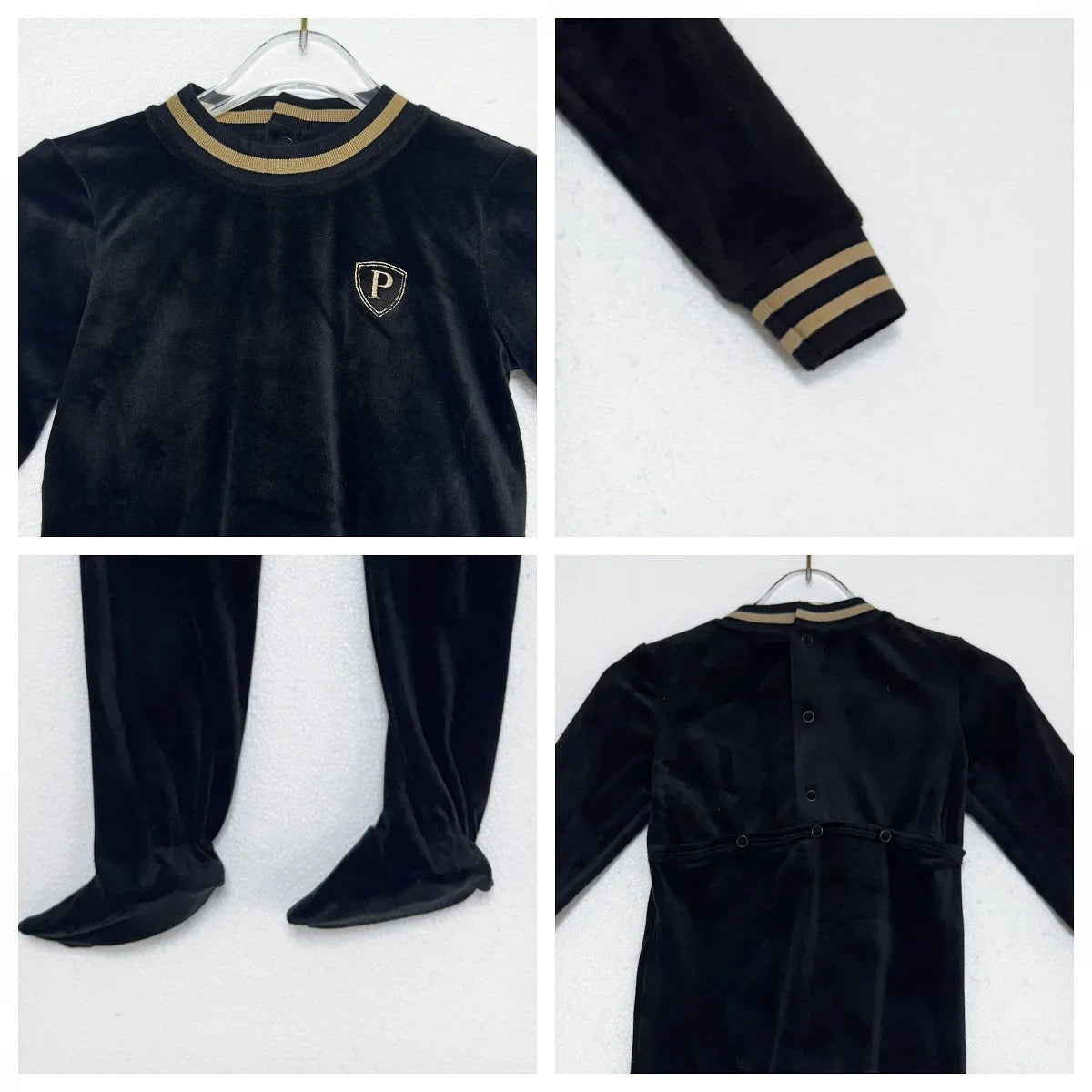 Ali Plus 2026 AW Velvet Collection Family Matching Clothing Children Long Sleeve Top Girl Dress Baby Footie High Quality Clothes