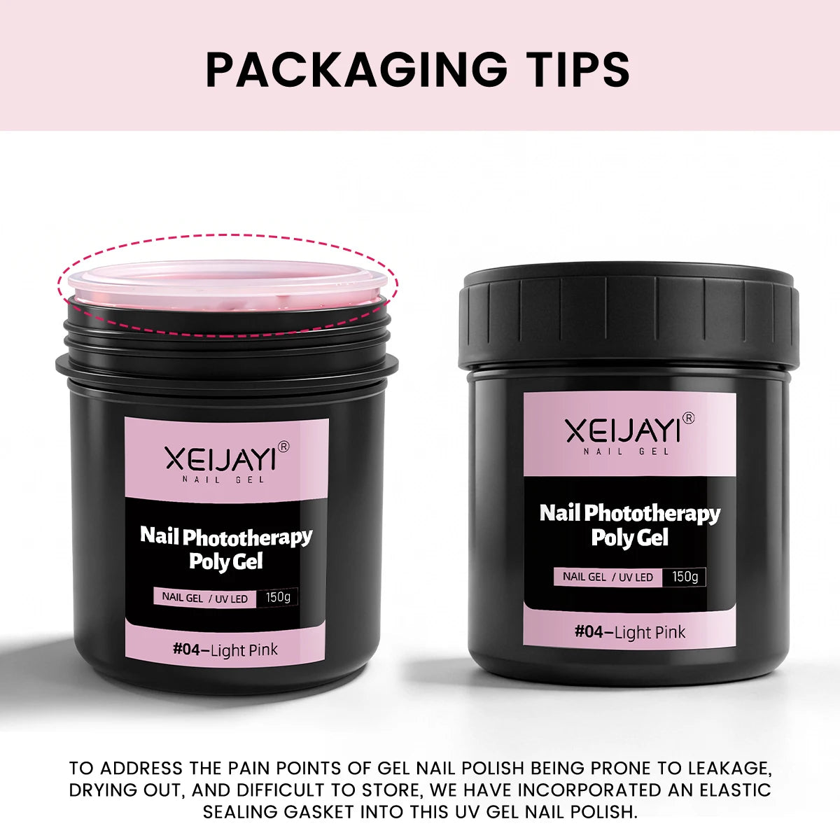 XEIJAYI 150g Poly Nail Gel UV LED Cured Builder Nail Gel Crystal Nail Extension Gel For Nails DIY At Home Salon