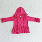 Fashion Outerwear Baby Girl Coat Ruffle Long Sleeve Hoodie Cotton Zipper Sweatshirt Children Clothes Infant Colorful Clothing
