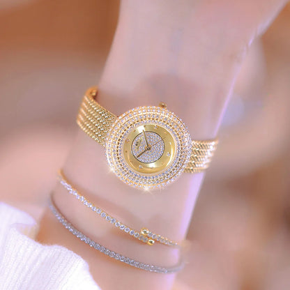 Fashion Luxury Watches For Woman New Vintage Golden Women's Wristwatches Ladies Dress Quartz Clock High Quality Relogio Feminino