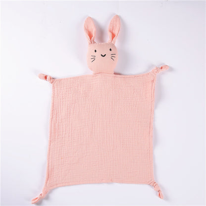 Muslin Security Blanket New Born Soothe Appease Towel 100% Organic Cotton Cat Bunny Rabbit Toy Ins Baby Comforter Lovely
