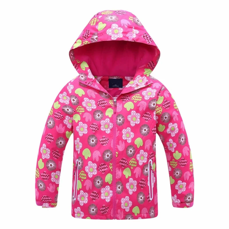 Dubbped Girl Polar Fleece Waterproof Jacket Spring Autumn Children Coats Sport Casual Kids Jackets Double-deck Windproof Jackets