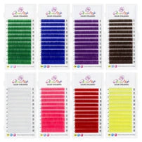 GLAMLASH L+/LC/LD/LU(M)/N Curl 7~15mm MIX 16rows/Case Mink Eyelash Extension Individual Lashes Soft False Eyelashes