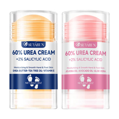SUYARUN 60% Urea Foot Cream Stick - Moisturizing & Exfoliating, Cracked Heel Repair, Deep Hydration for Dry Feet, Long Protectio