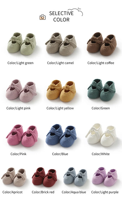 Newborn Baby Shoes Knitted Toddler Children First Bed Boots 0-18M Clothing Accessories Infant Boy Girl Footwear Fashion Shallow
