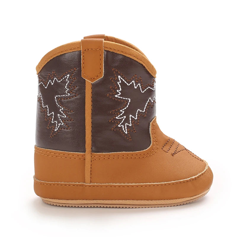 Infant Boy Girls Autumn Winter Snow Boots Embroidery Warm Baby First Walker Shoes for Christmas Baby Shower