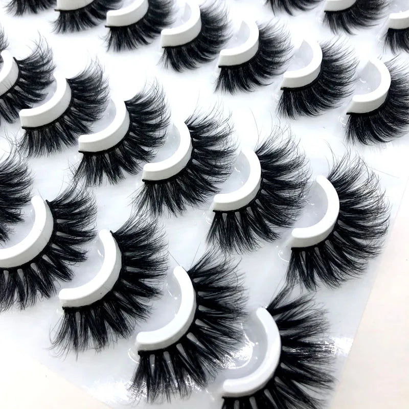16 Pairs 3D Mink Lashes Natural False Eyelashes Dramatic Volume Fake Lashes Makeup Eyelash Extension Silk Eyelashes