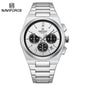 Top Brand NAVIFORCE Men and Women Quartz Chronograph Watch Stainless Band Stylish 24 Hours Date Display Couple Wristwatches 2024