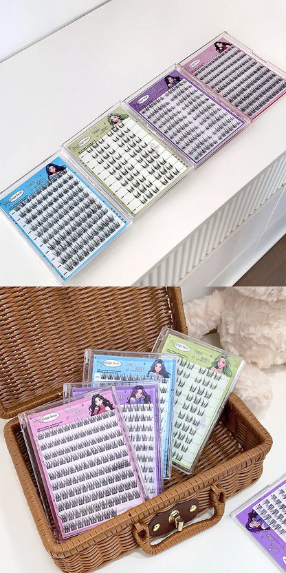 No-Glue False Eyelashes Easy 3-Step Application Natural Glue-free False Eyelashes DIY Lashes for Beginners with Sunflower Desig