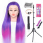 Long Hair Styling head For Hairstyle ProfessionaTraining Head Kit Mannequin Head Styling ToPractice Hot Curl lron Straighten