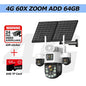 20MP AOV Solar Outdoor Surveillance Camera 4G SIM 7/24 Hours Recording 60X Optical Zoom Auto Track 31200mah Security PTZ Cameras