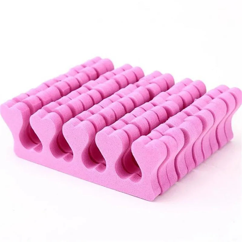 50/100/500pcs Pink Sponge Finger Toe Separators Nail Polish Feet Care Toe Separators Manicure Pedicure Nail Art Tool Wholesale