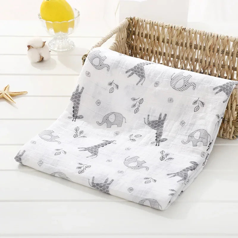 120cm*110cm Swaddle Blanket Baby Cotton Muslin Wrap Baby Blankets Newborn Swaddle Bedding