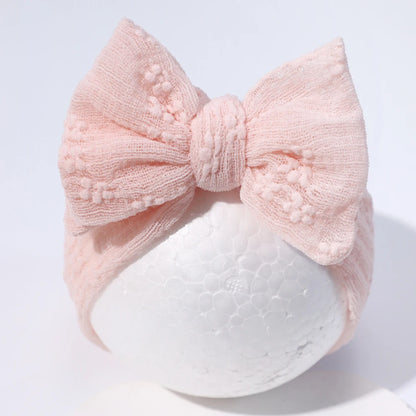 3pcs/set Baby Girl Headband Double Mesh Bows Hairband Soft Turban Lovely Bow Kids Headwear Hair Accessories for Newborn Infant