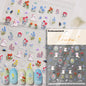 Pink Translucent Peach Jelly Texture 5D Soft Embossed Reliefs Self Adhesive Nail Art Stickers Cute Fruits 3D Manicure Decals