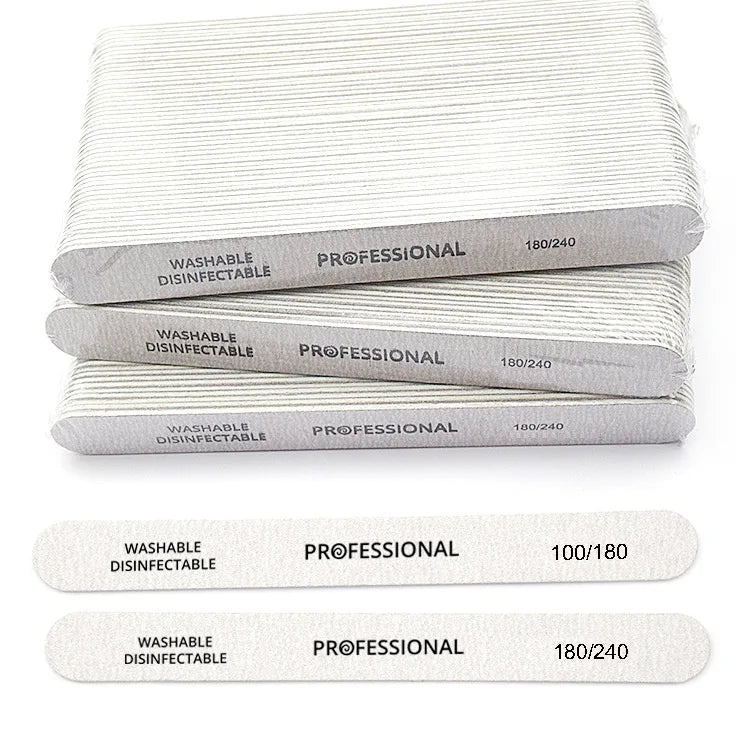 10/25/50Pcs Nail File 100/180/240 Wooden Sanding Buffer Block Pedicure Manicure UV Gel Nail Polish Pro Files Artificial tips