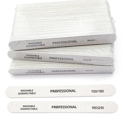 10/25/50Pcs Nail File 100/180/240 Wooden Sanding Buffer Block Pedicure Manicure UV Gel Nail Polish Pro Files Artificial tips