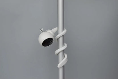 IP Camera Holder Stand Baby Monitor Wall Mount Silica gel Bracket Hole-Free Crib Cradle Rod Hose Holder Flexible Twist Mounting