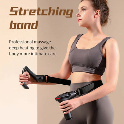 Hot Selling Multifunctional Muscle Relaxation Long-handle Massage Gun Remission Deep Tissue Percussion Body Electric Massage Gun