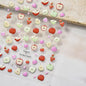 Pink Translucent Peach Jelly Texture 5D Soft Embossed Reliefs Self Adhesive Nail Art Stickers Cute Fruits 3D Manicure Decals