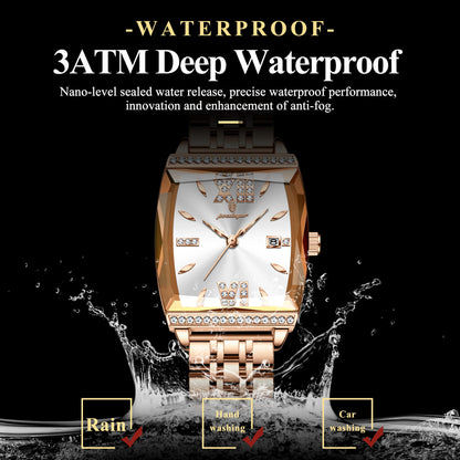 POEDAGAR Top Exquisite Woman Watches High Quality Date Fashion Waterproof Ladies Watch Stainless Steel Women's Quartz Wristwatch