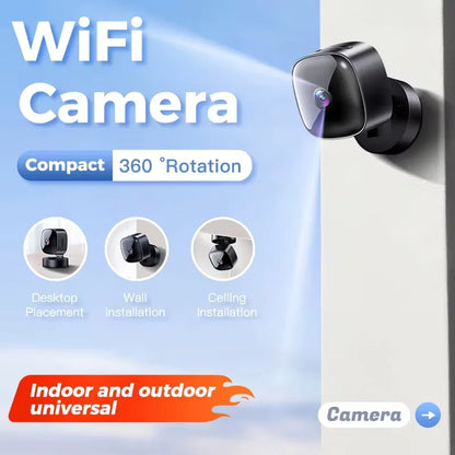 Lenovo Security Monitoring High Definition 8K Rotating WiFi Mini Camera No Need for Plug in Night Vision Smart Home 2026 New