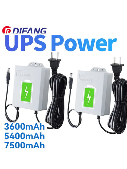 DIFANG DC12V UPS Power Supply for WiFi Camera Outdoor Battery Backup Power Adapter 7500mAh Battery Emergency Power