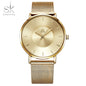 Shengke Fashion Black Watch for Women Classic Relogio Feminino Quartz Ladies Watch Woman Adjustable Mesh Strap Montre Femme