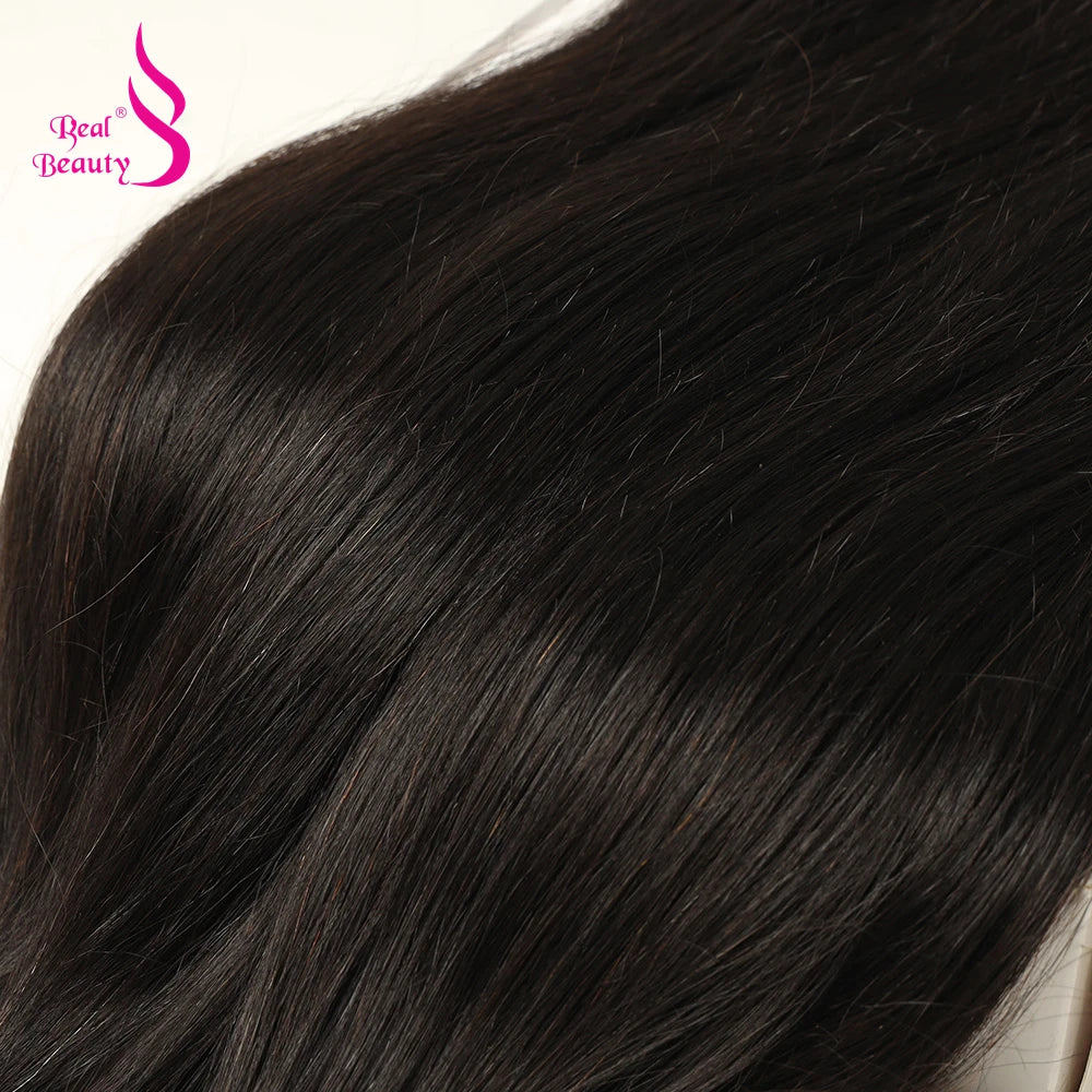 REAL BEAUTY Remy Human Hair Vietnam Natural Straight Bulk Hair for Braiding Black Brown No Weft Crochet Braids Bundles