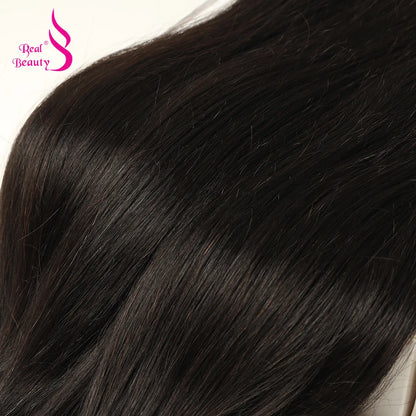 REAL BEAUTY Remy Human Hair Vietnam Natural Straight Bulk Hair for Braiding Black Brown No Weft Crochet Braids Bundles