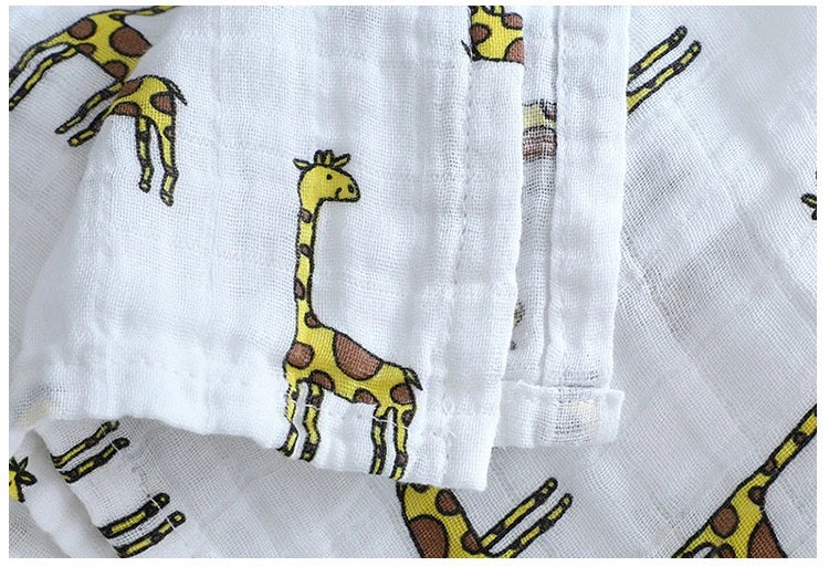 Newborn soft 100% muslin cotton swaddlle blanket infant baby wrap bath towel cover blanket 120x110cm