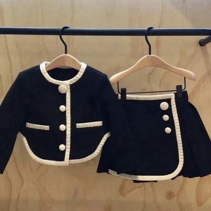 England Style Spring Autumn Cotton Girl Toddler Trench kids Windbreaker Fashion Little Girl Double Breasted Jacket Outfits