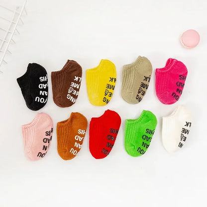 Cute Baby Anti-slip Socks Breathable Cotton Rubber Floor Boys Girls Ankle Socks Newborn Infant Toddler Kids Socks 0-7years Old
