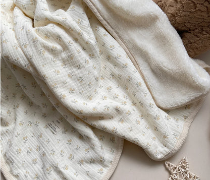 Muslin Baby Blanket Newborn Infant Swaddles Wrap Blankets Winter Fleece Thermal Crib Stroller Sleep Cover Soft Throw Blankets