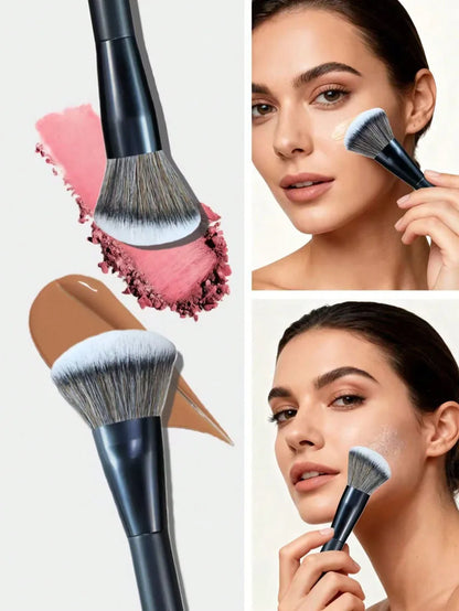 5-Piece Facial Makeup Brush Set: Foundation Brush, Loose Powder Brush, Blush Brush, Concealer Brush, Contour Brush, Blending Brush. High-End Makeup Brushes with Oil-Sprayed Handles for a Comfortable Feel. Professional-Grade M