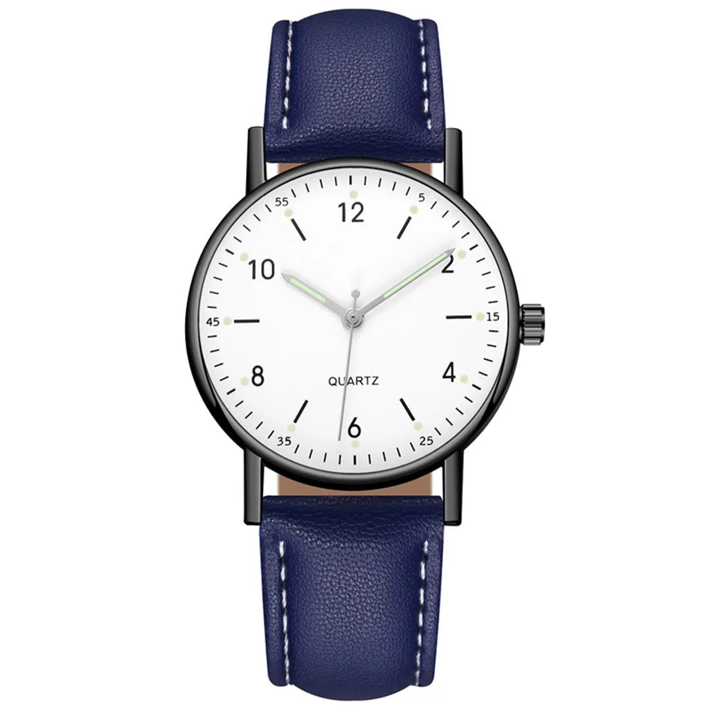 Trendy Fashion Dial Watch Hot Selling Luminous Women Watch Navy Leather Strap Precise Timekeeping Stylish Modern Wristwatch