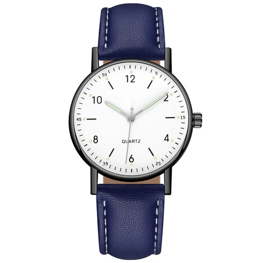 Trendy Fashion Dial Watch Hot Selling Luminous Women Watch Navy Leather Strap Precise Timekeeping Stylish Modern Wristwatch