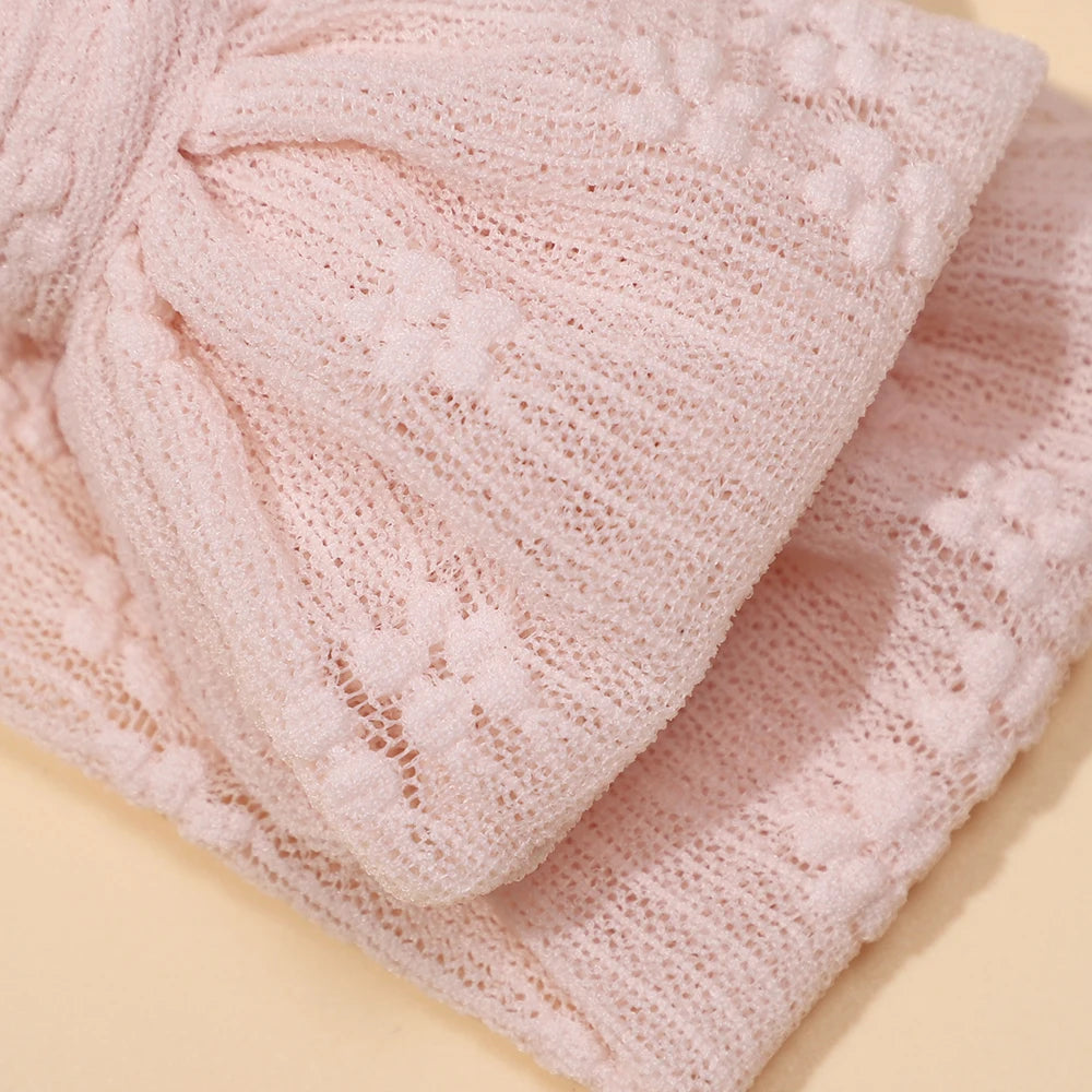 3pcs/set Baby Girl Headband Double Mesh Bows Hairband Soft Turban Lovely Bow Kids Headwear Hair Accessories for Newborn Infant