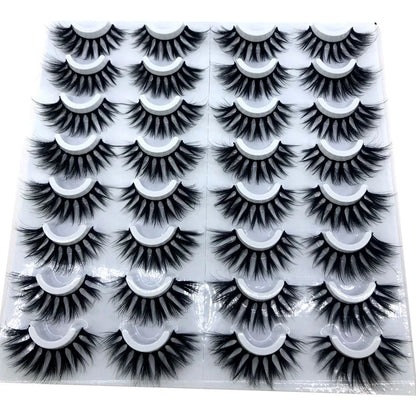 16 Pairs 3D Mink Lashes Natural False Eyelashes Dramatic Volume Fake Lashes Makeup Eyelash Extension Silk Eyelashes