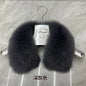 Real Fox Fur Collar Winter Men And Women's Fox Fur Square Collar Natural Fur Scarves For Ladies Neck Warmer Fur Scarf Shawls