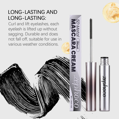 Black Mascara Volumizing Long Lasting Smudge Proof Waterproof Mascara Natural Curl Eyelash Lengthening Intense Black Eye Lash Makeup Daily Beauty Tool Cosmetic For All Day Wear
