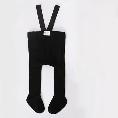 High Waist Toddler Ribbed Infant Baby Pantyhose Cotton High-Stretch Belly Cover Baby Girls Tights 0-2Y Newborn Leggings