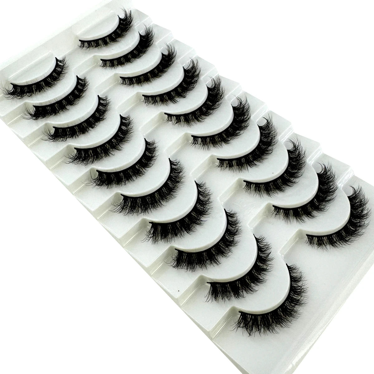New Cat Eye Artificial Mink Eyelash 3D Curling Natural and Realistic Messy Tail Eye Extended Soft Eyelash