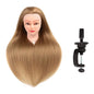 Realistic Mannequin Head With Synthetic Hair Versatile Beauty Training Aid For Hairstylist Makeup Practice Headdoll With Stand