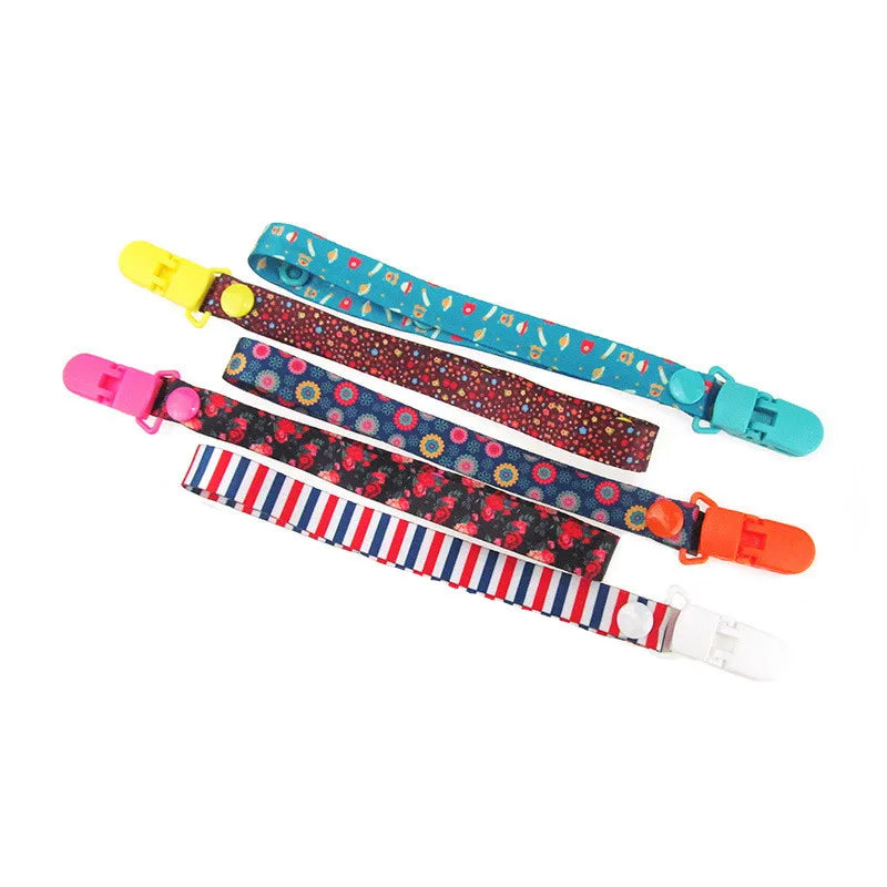 Adjust Baby Pacifier Clip Chain Ribbon Dummy Holder Chupetas Soother Pacifier Clips Leash Strap Nipple Holder for Infant Feeding