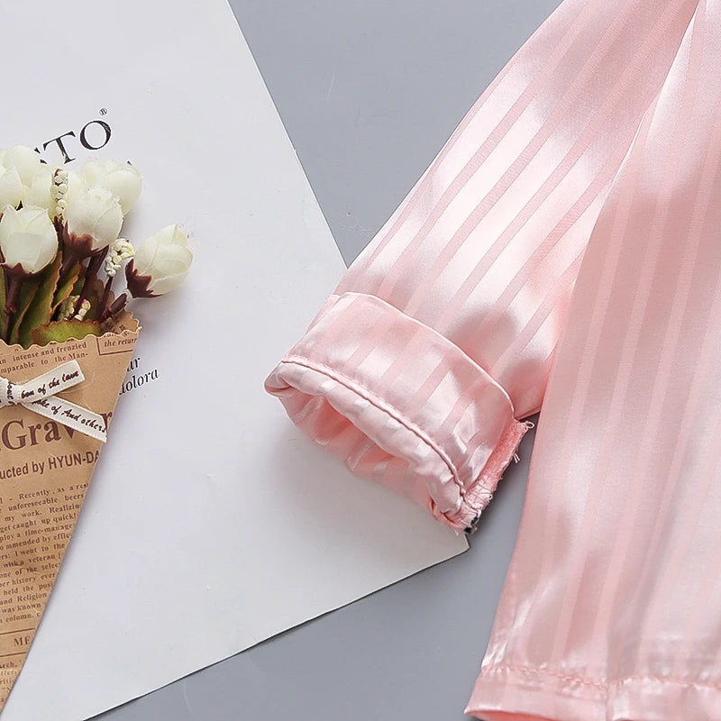 New Spring Autumn Baby Boys Clothes Set Children Pajamas Long Sleeved Shirt Pants 2Pcs/Sets Kids Girls Sleepwear Infant Costume