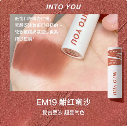 INTO YOU Lip Mud Heroine Matte Velvet Lip and Cheek Dual-use Lip Mud Soft Fog Smooth Blush INTOYOU Lip Lipstick Makeup
