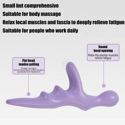 Foot Thumb Press Massager Manual Fascia Trigger Point Relax Legs Muscles Promotes Blood Circulation Portable Sole Foot Massager